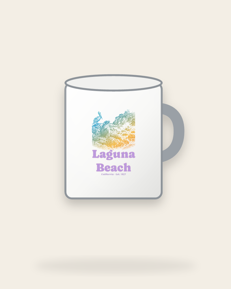Laguna Beach Sea Lion Cove Enamel Camp Mug