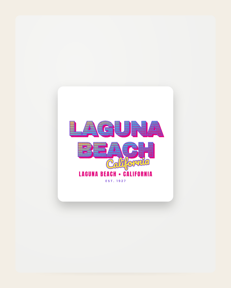 Laguna Beach Music TV Fridge Magnet