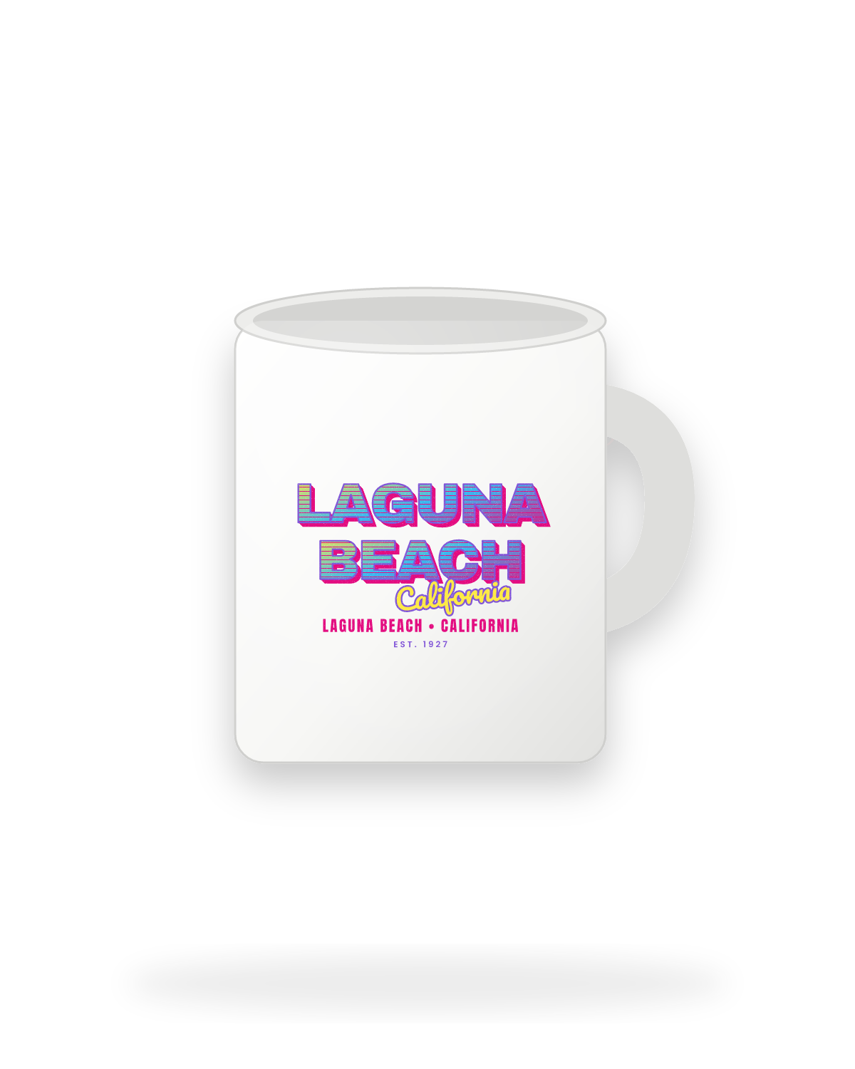 Laguna Beach Music TV Ceramic Mug 11oz in White