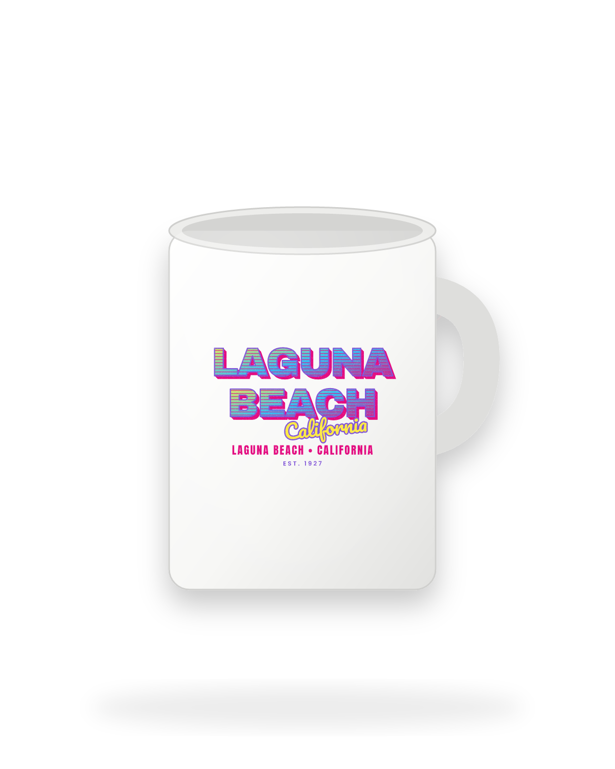 Laguna Beach Music TV Ceramic Mug 15oz in White
