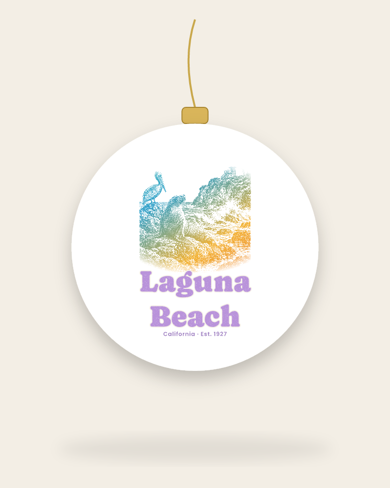 Laguna Beach Sea Lion Cove Ceramic Ornament