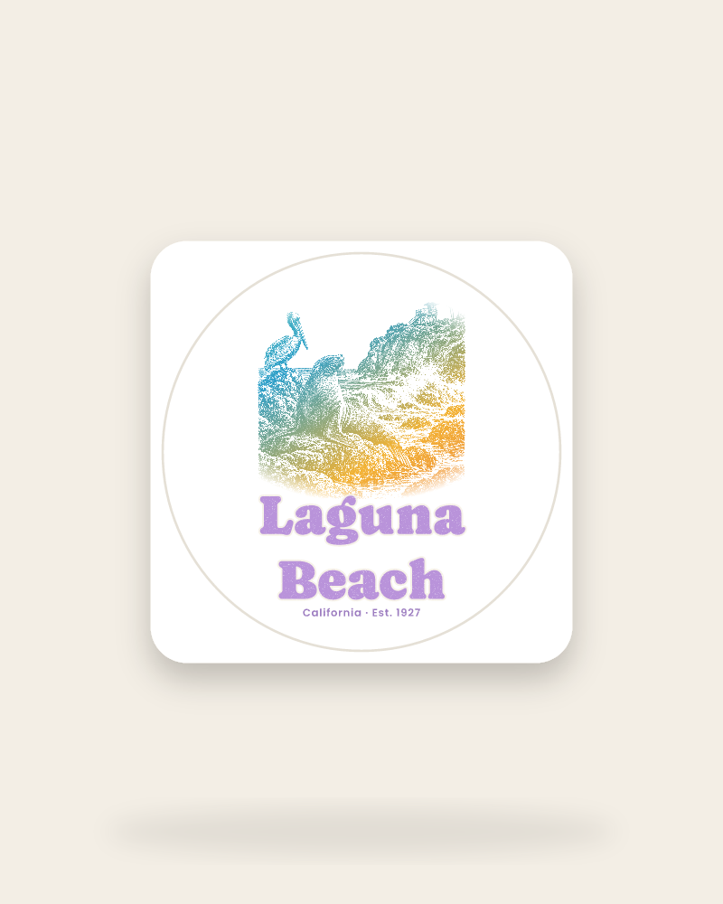 Laguna Beach Sea Lion Cove Kiss-Cut Sticker