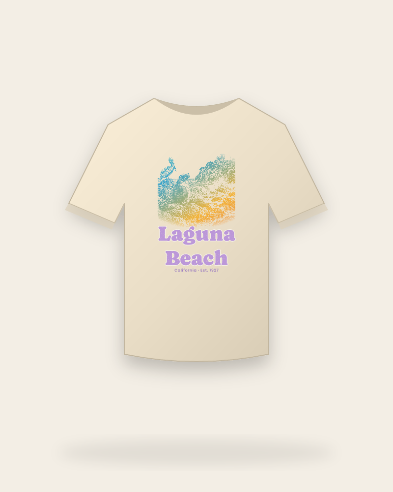 Laguna Beach Sea Lion Cove Organic Cotton Tee