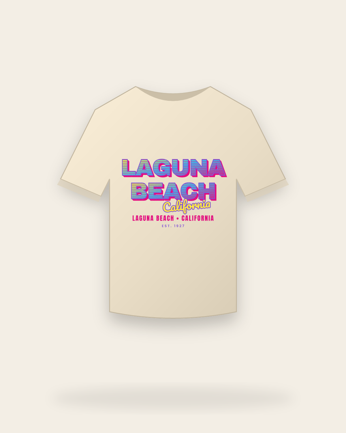 Laguna Beach Music TV Organic Cotton Tee in Natural