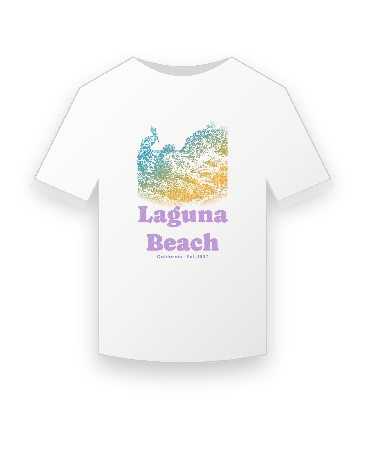 Laguna Beach Sea Lion Cove Youth Tee in White