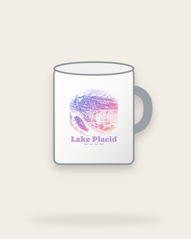 Lake Placid Winter Village Enamel Camp Mug
