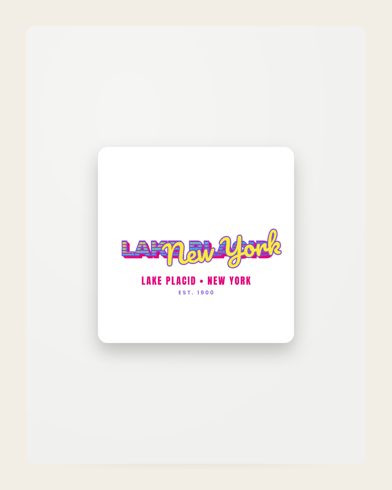 Lake Placid Music TV Fridge Magnet