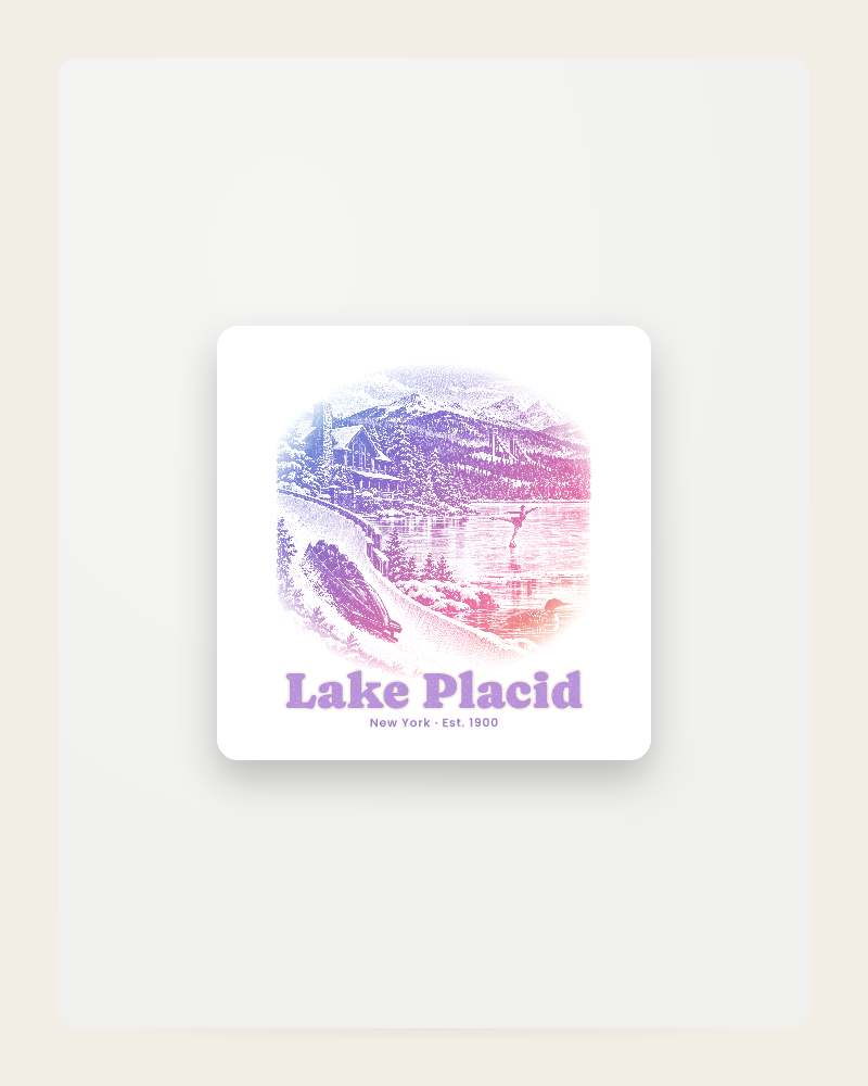 Lake Placid Winter Village Fridge Magnet