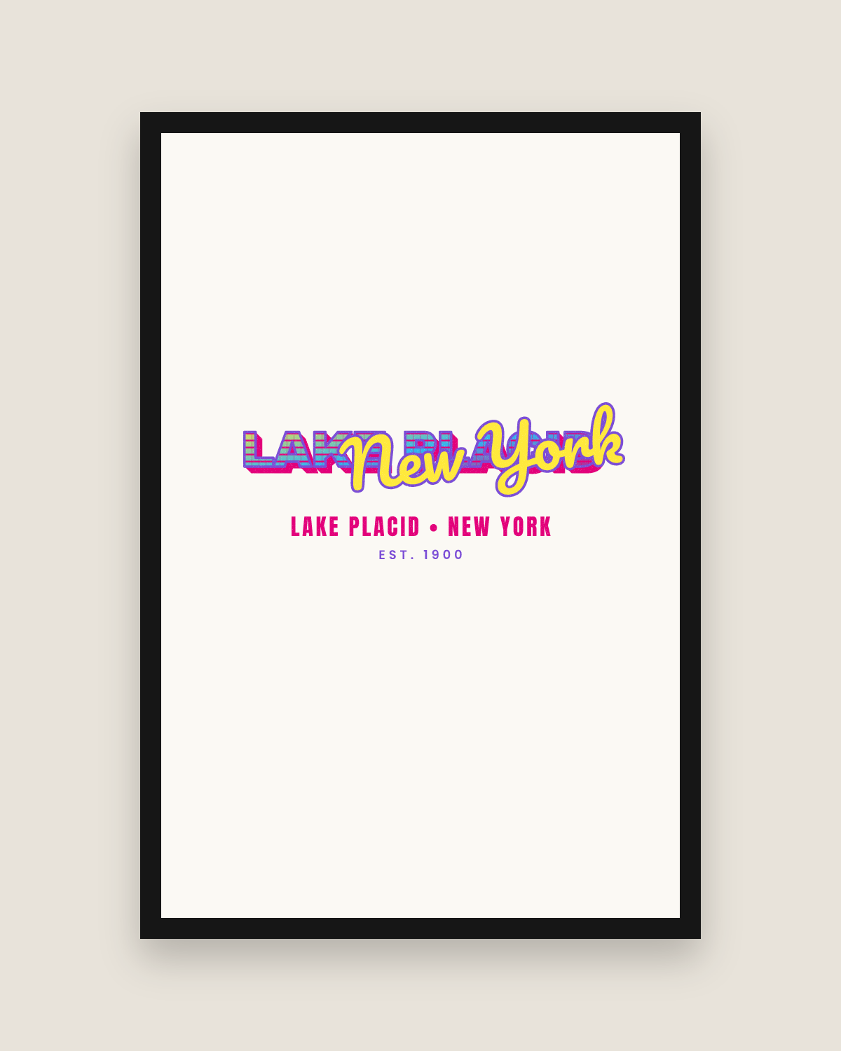 Lake Placid Music TV Matte Poster in White