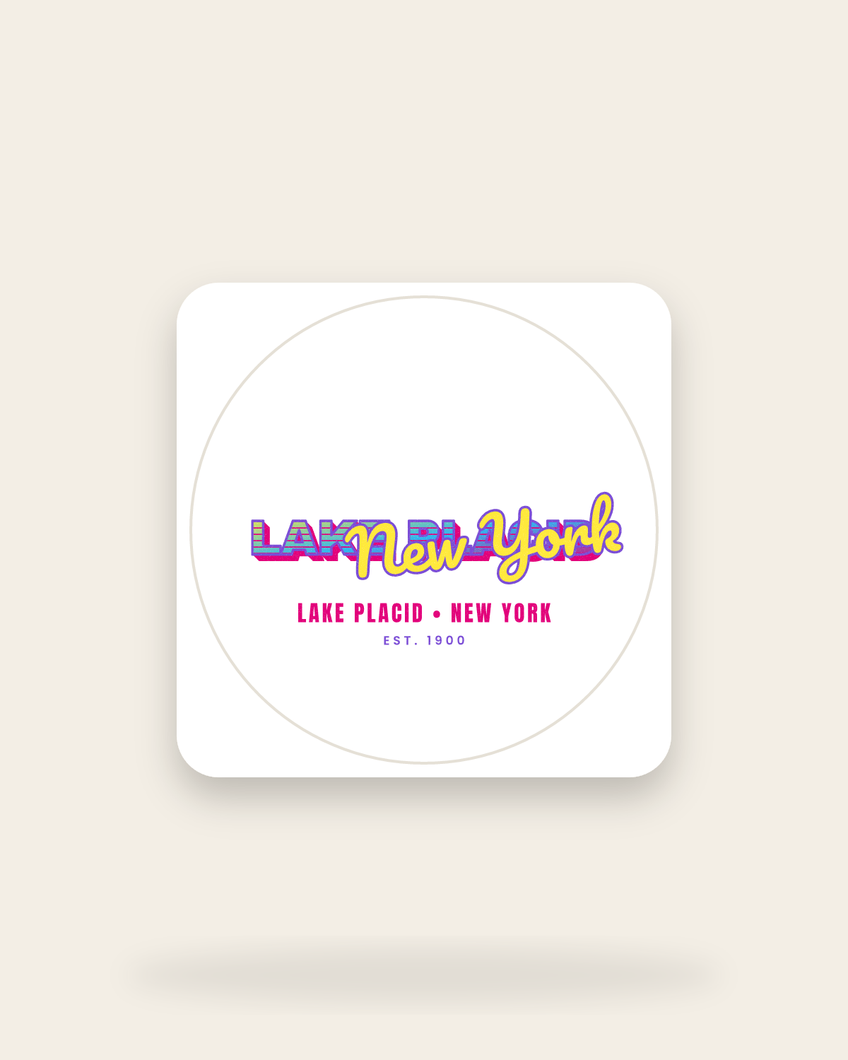 Lake Placid Music TV Kiss-Cut Sticker in White