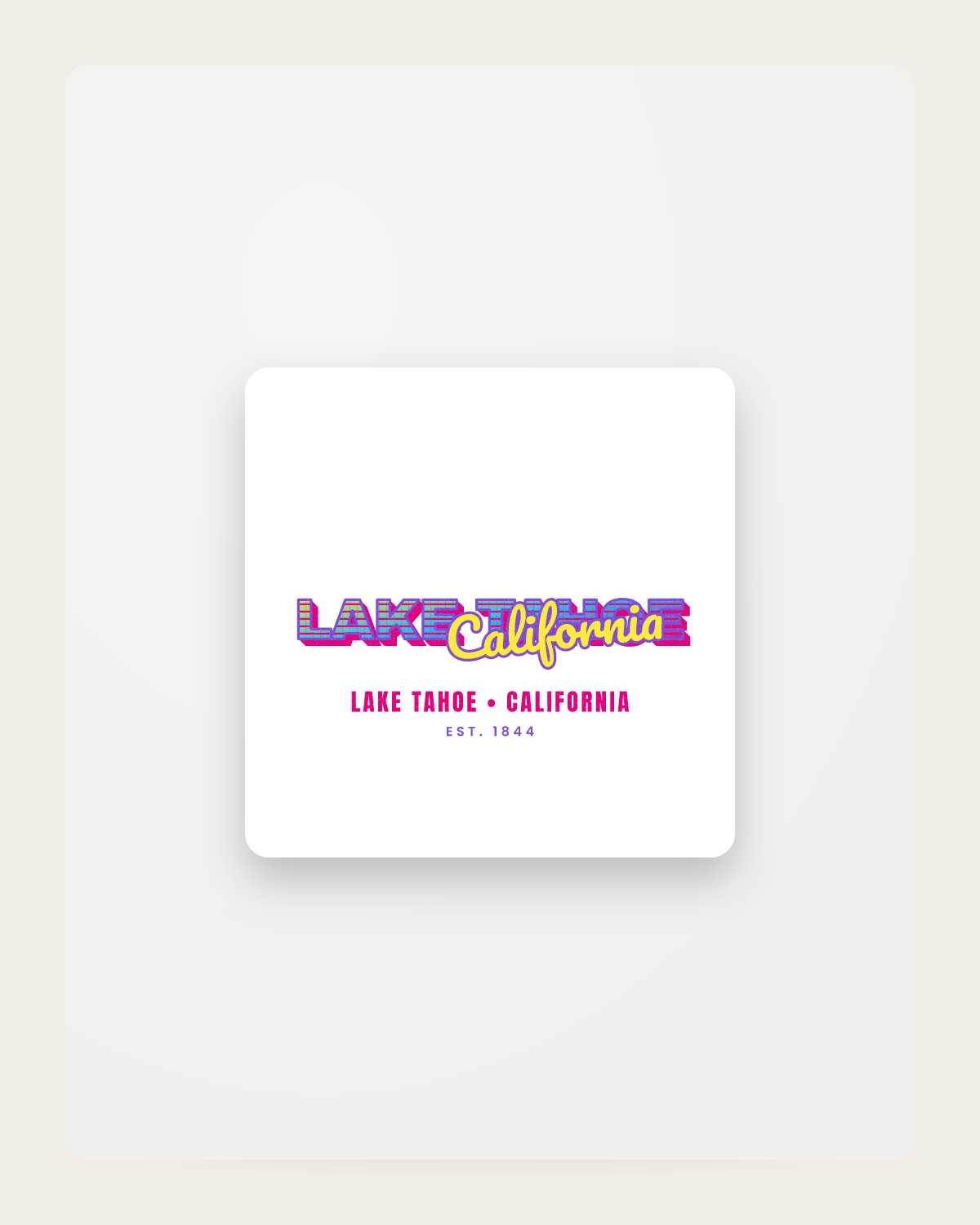 Lake Tahoe Music TV Fridge Magnet in White