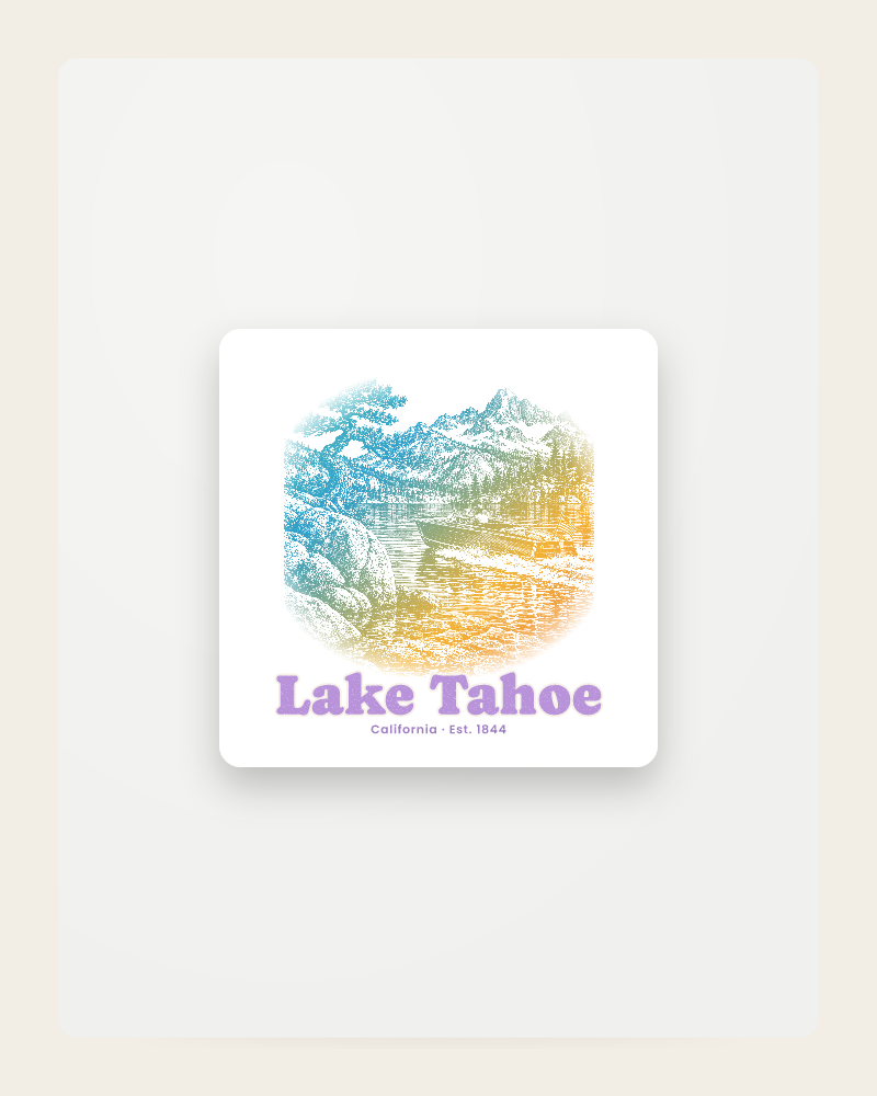 Lake Tahoe Wooden Boat Fridge Magnet