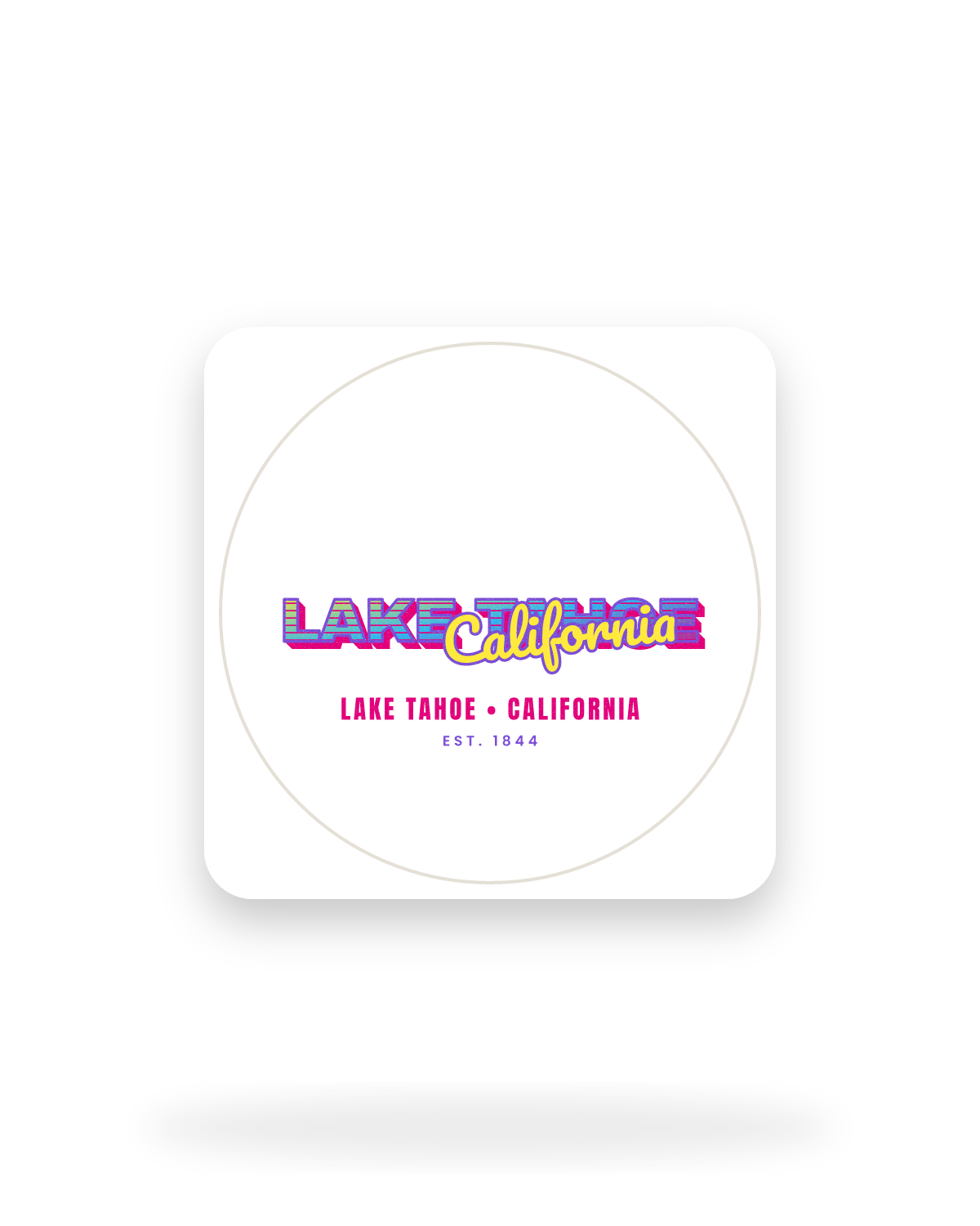 Lake Tahoe Music TV Kiss-Cut Sticker in White