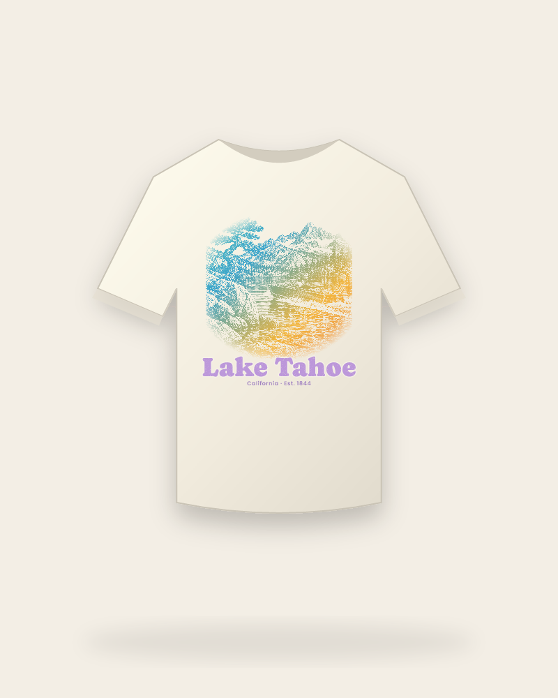 Lake Tahoe Wooden Boat Vintage Wash Tee