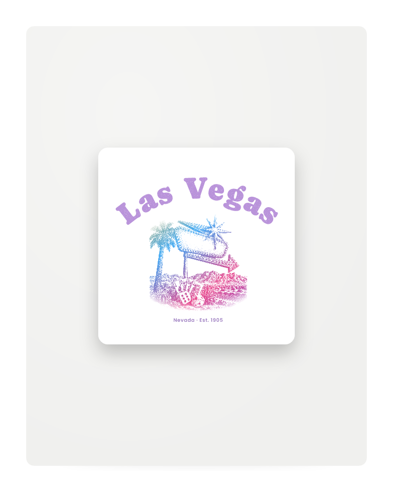 Las Vegas Neon Sign Fridge Magnet