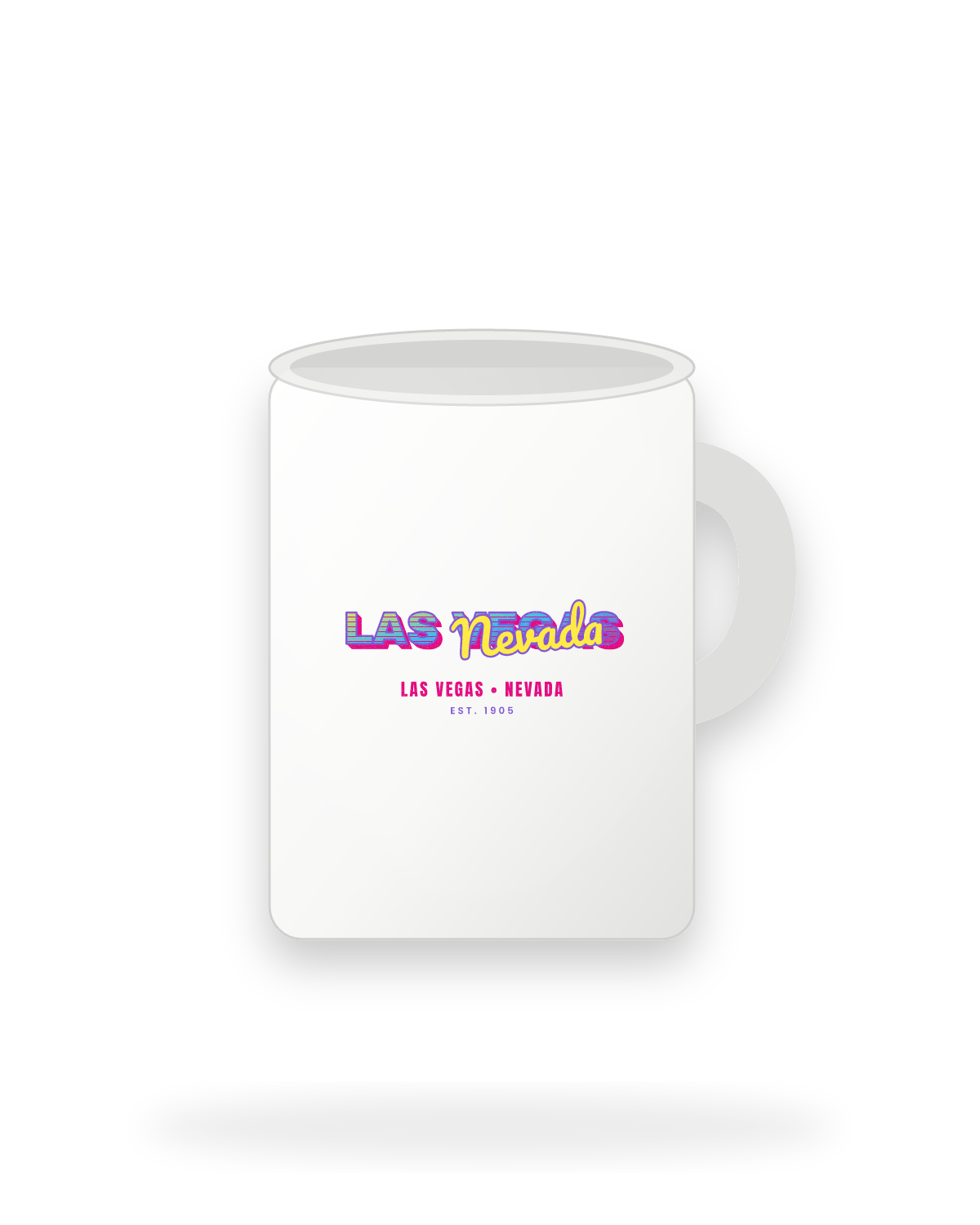 Las Vegas Music TV Ceramic Mug 15oz in White