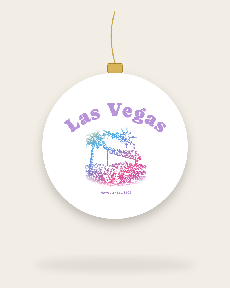 Las Vegas Neon Sign Ceramic Ornament