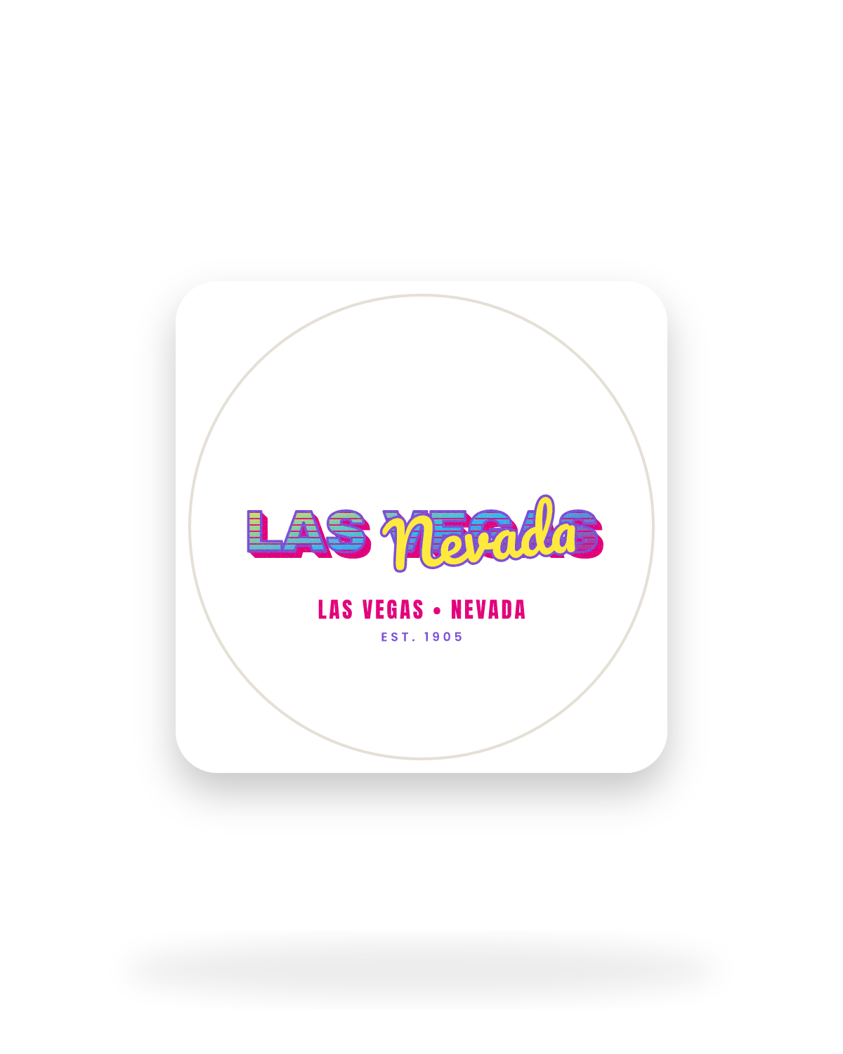 Las Vegas Music TV Kiss-Cut Sticker in White