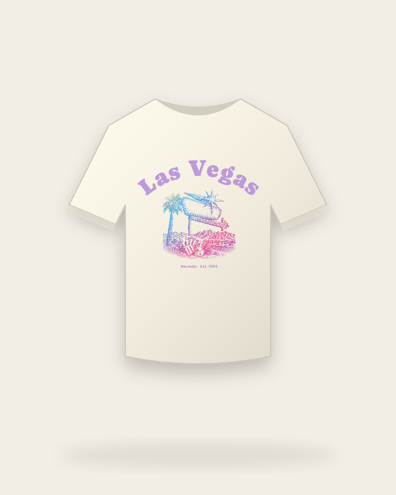 Las Vegas Neon Sign Vintage Wash Tee