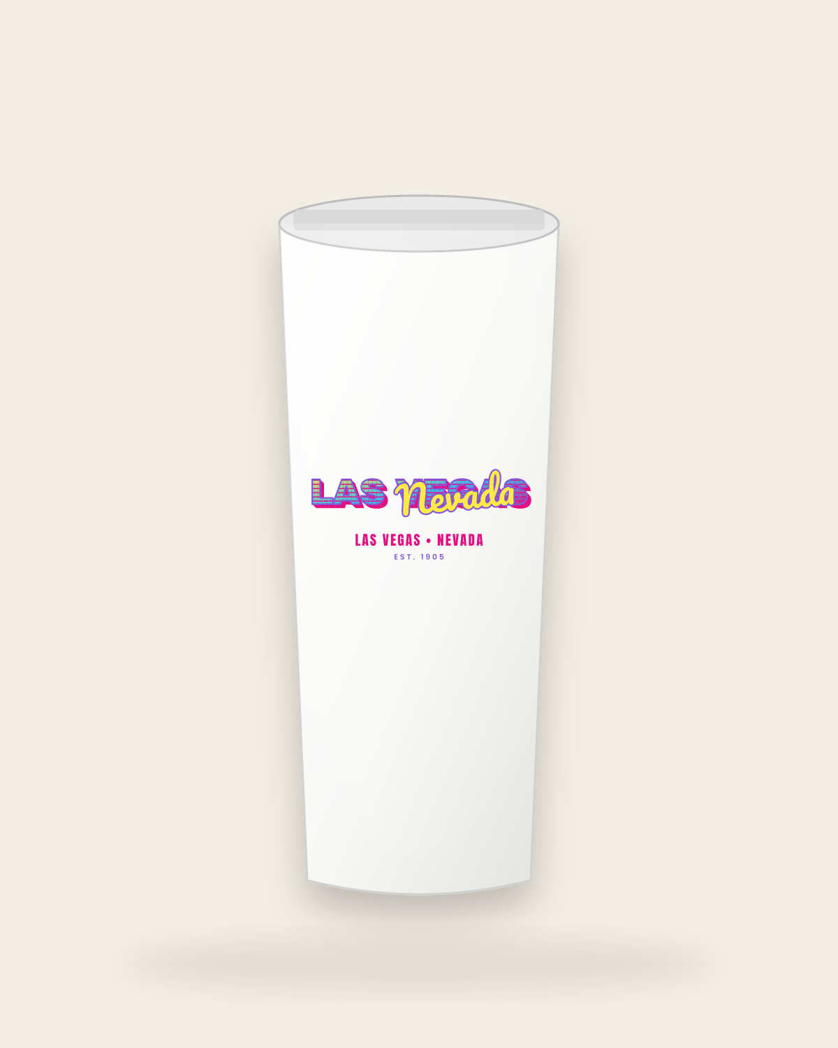 Las Vegas Music TV Insulated Tumbler 20oz in White