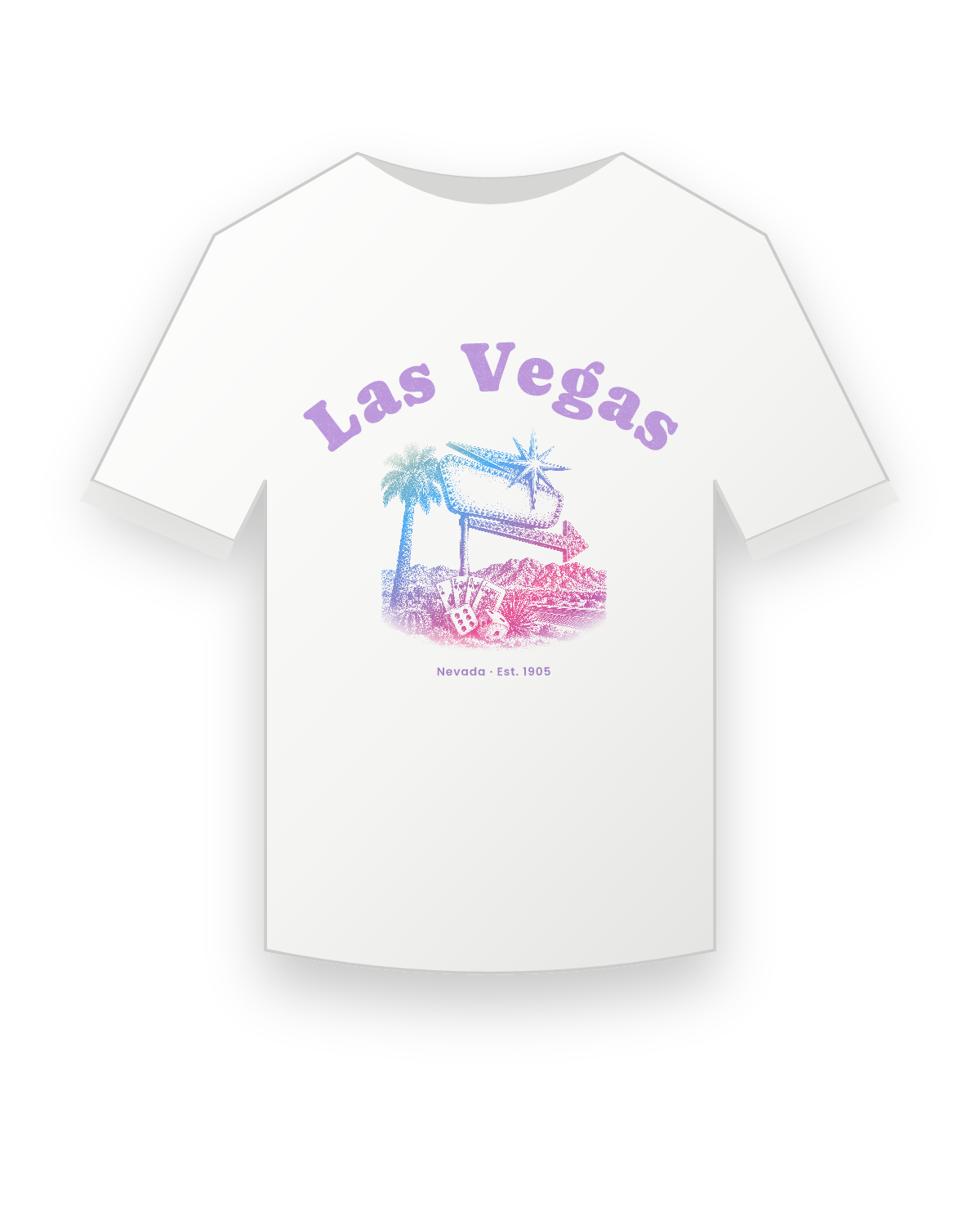 Las Vegas Neon Sign Youth Tee in White