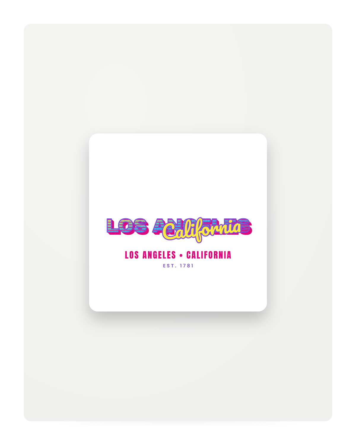 Los Angeles Music TV Fridge Magnet in White