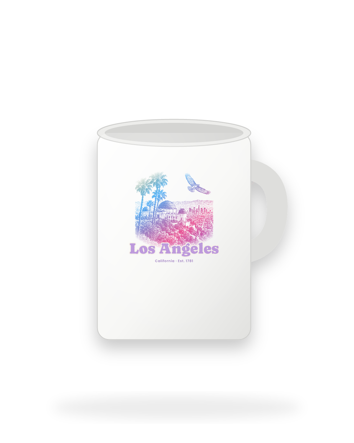 Los Angeles Griffith Observatory Ceramic Mug 15oz in White