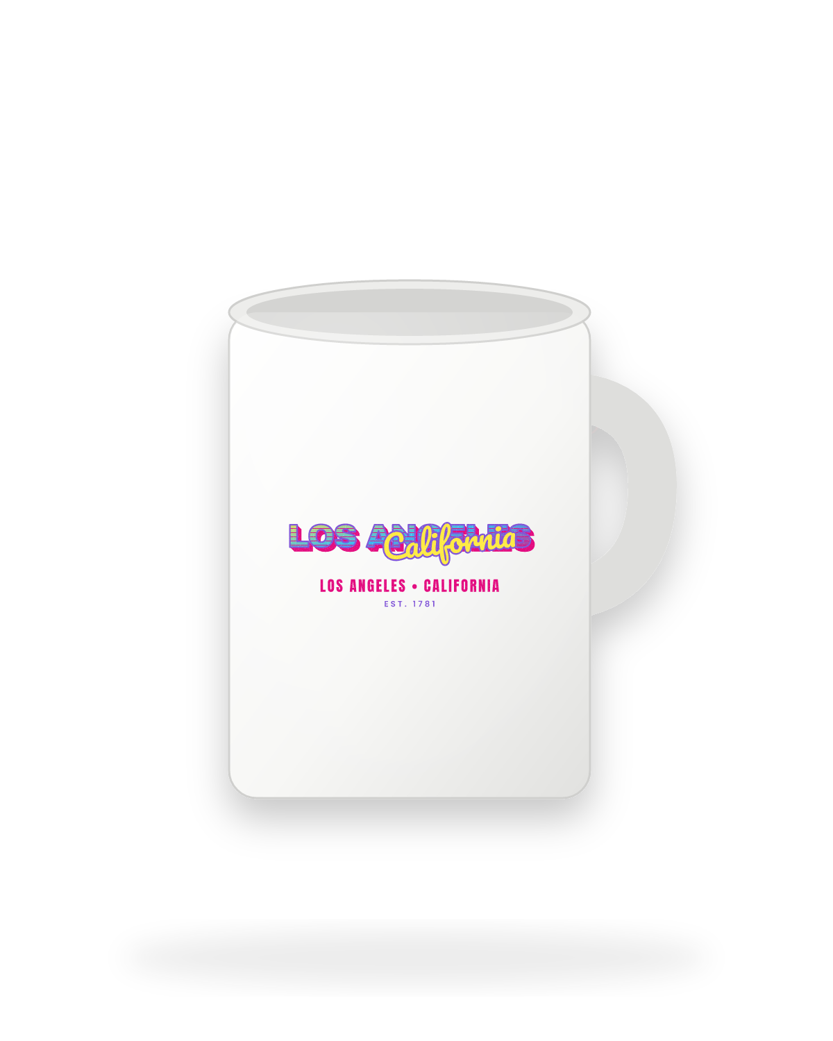 Los Angeles Music TV Ceramic Mug 15oz in White