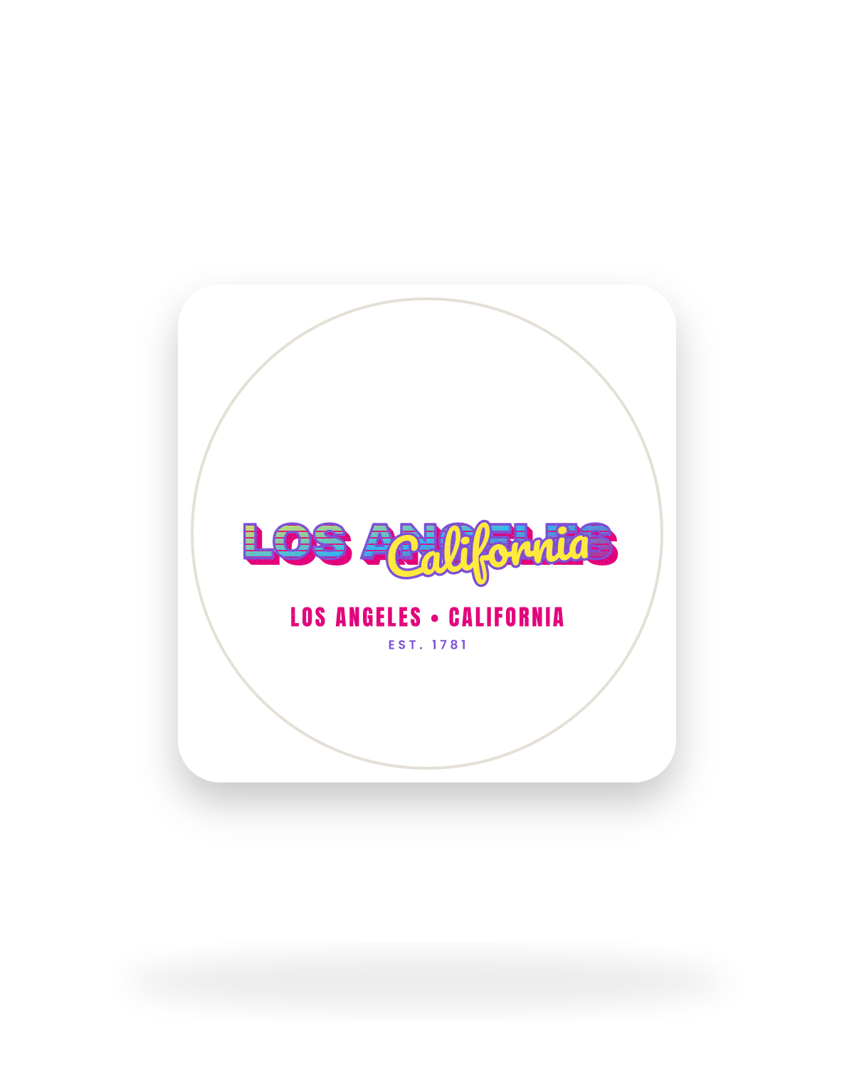Los Angeles Music TV Kiss-Cut Sticker in White