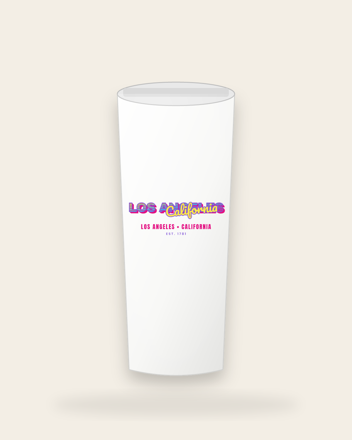 Los Angeles Music TV Insulated Tumbler 20oz in White