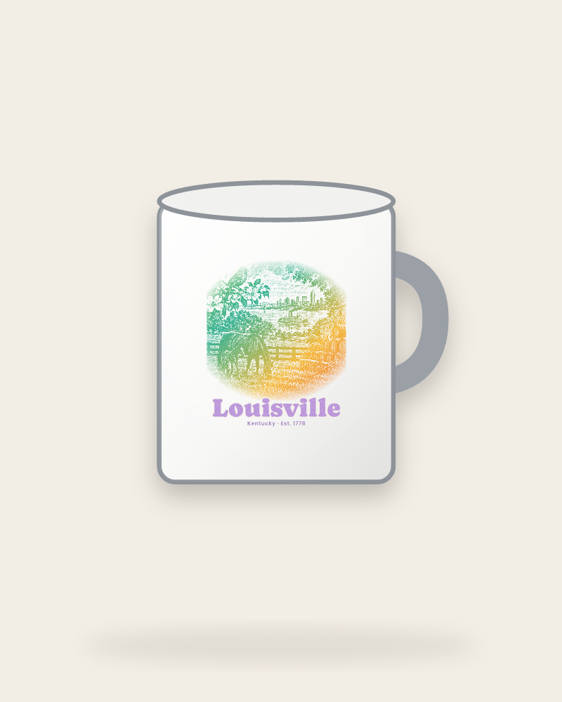 Louisville Bluegrass Mare & Foal Enamel Camp Mug