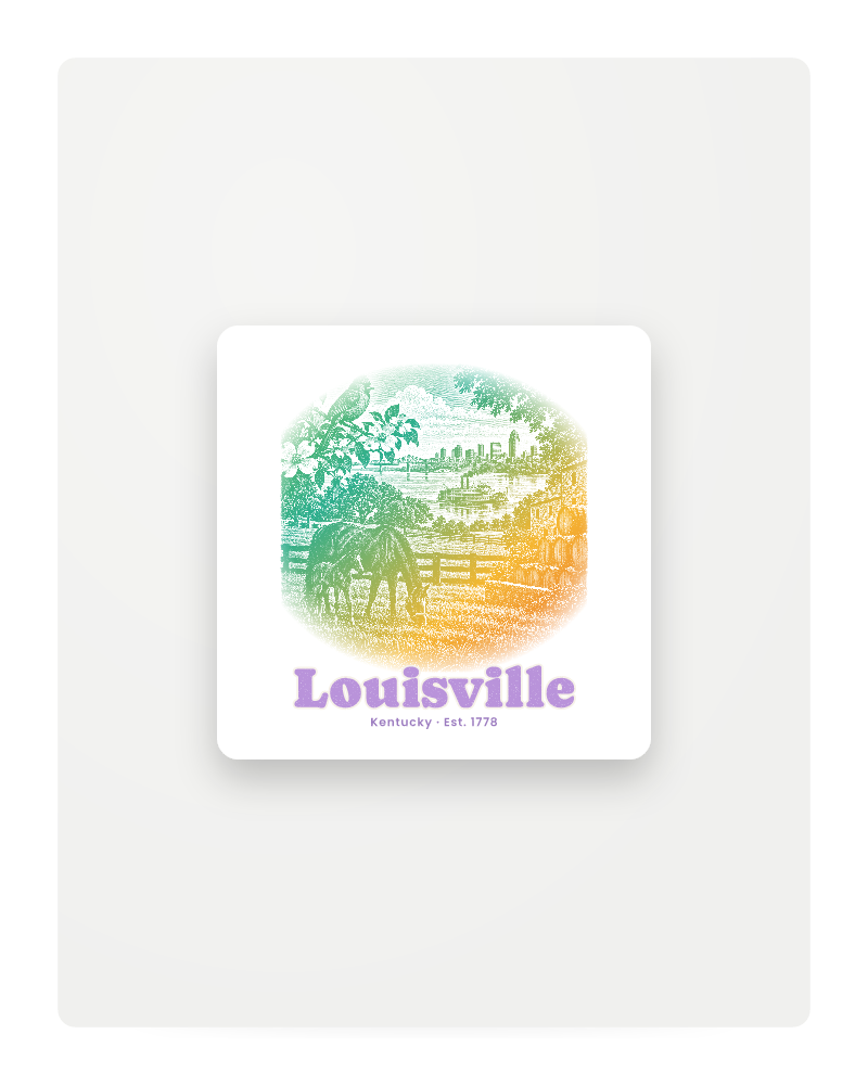 Louisville Bluegrass Mare & Foal Fridge Magnet