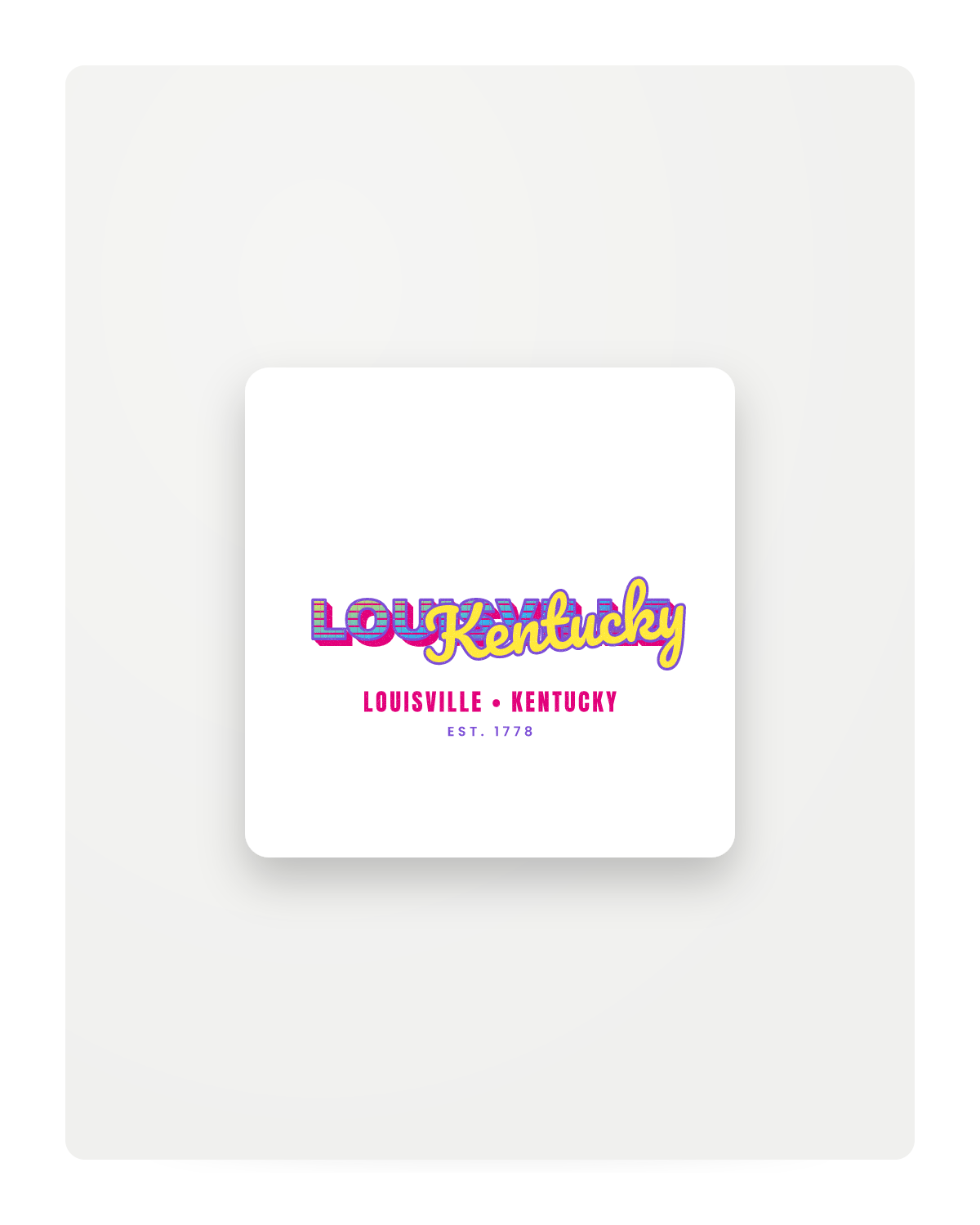 Louisville Music TV Fridge Magnet in White