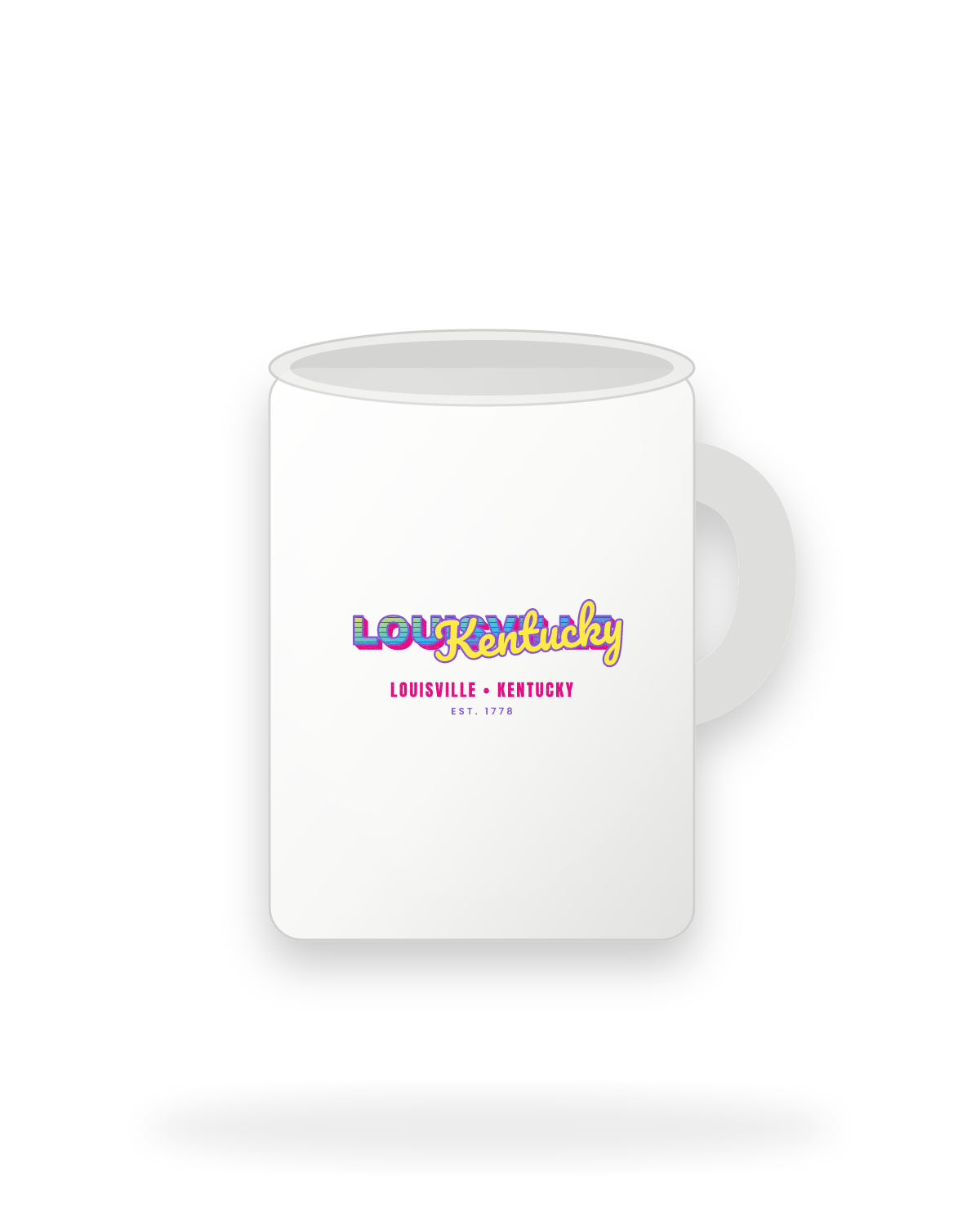 Louisville Music TV Ceramic Mug 15oz in White