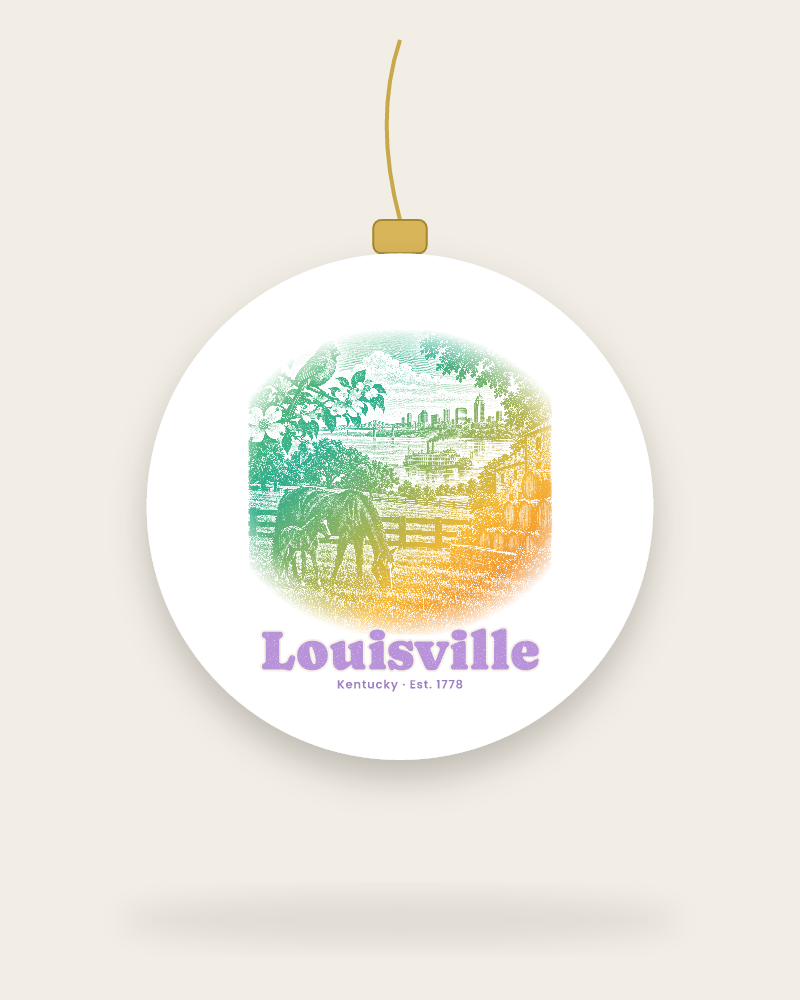 Louisville Bluegrass Mare & Foal Ceramic Ornament