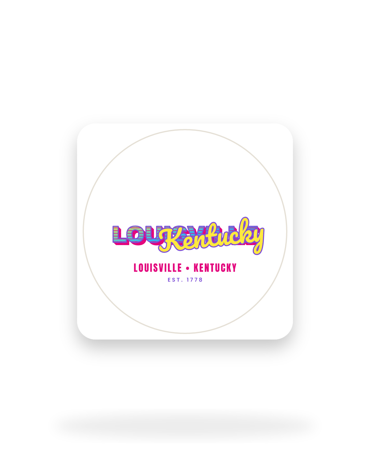 Louisville Music TV Kiss-Cut Sticker in White