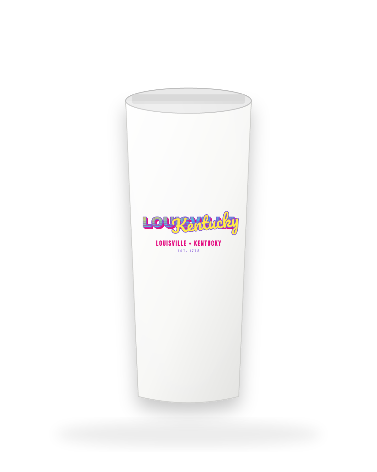 Louisville Music TV Insulated Tumbler 20oz in White