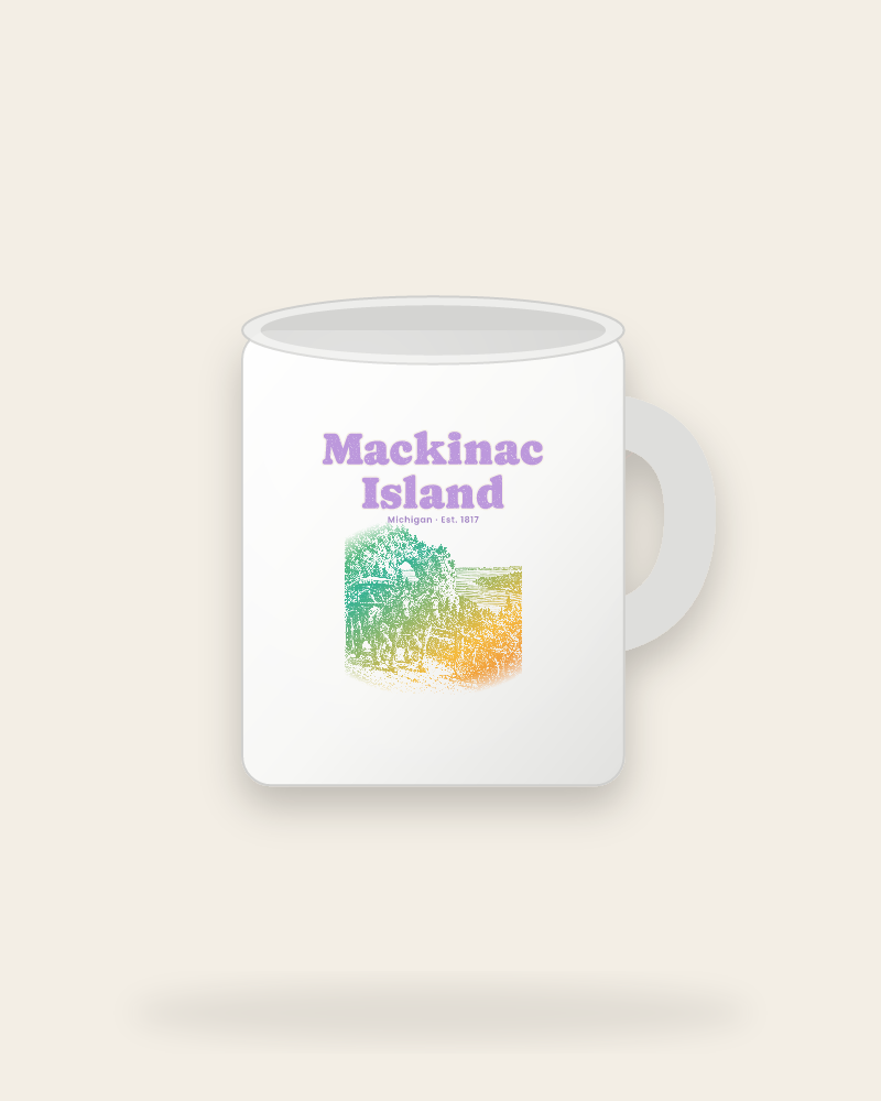 Mackinac Island Horse Carriage Ceramic Mug 11oz