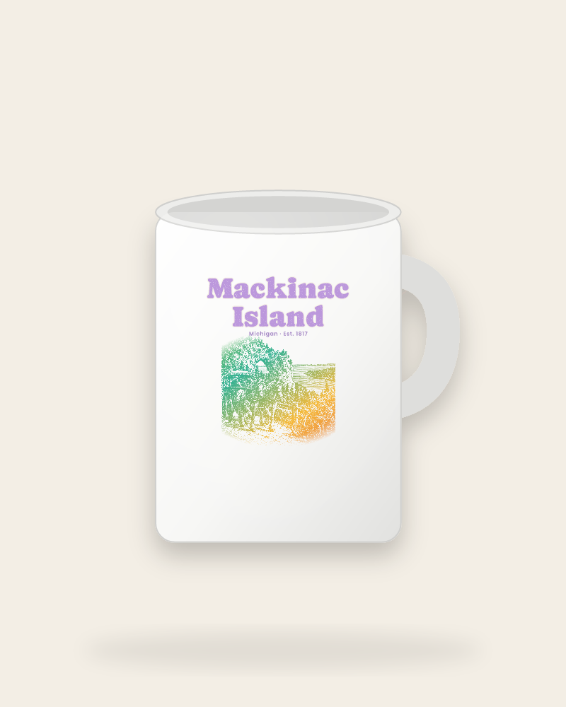 Mackinac Island Horse Carriage Ceramic Mug 15oz