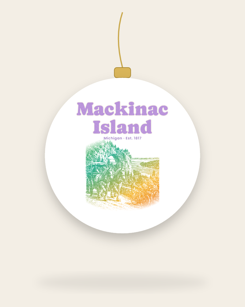 Mackinac Island Horse Carriage Ceramic Ornament