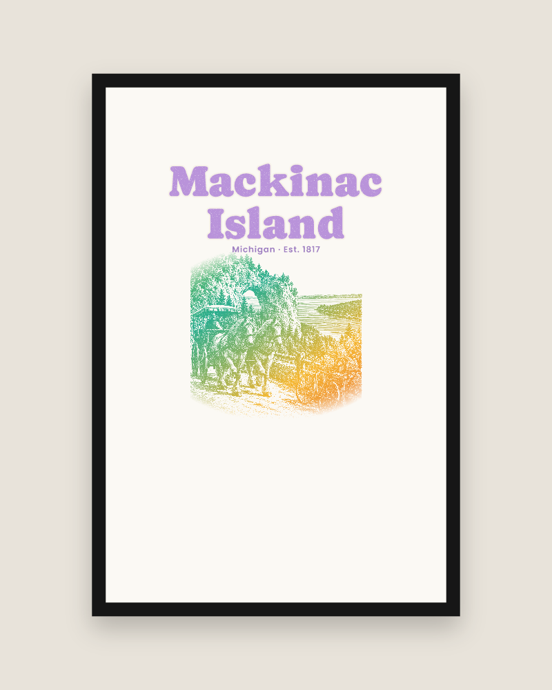 Mackinac Island Horse Carriage Matte Poster