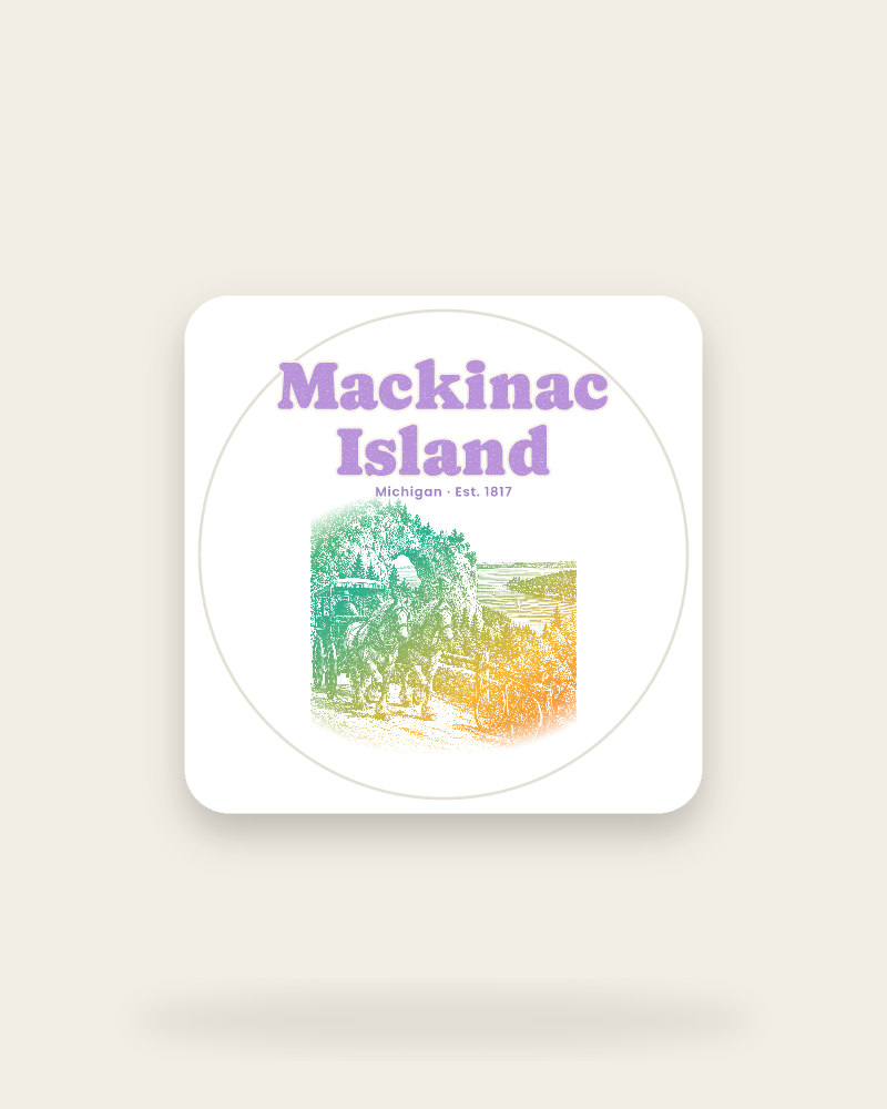 Mackinac Island Horse Carriage Kiss-Cut Sticker