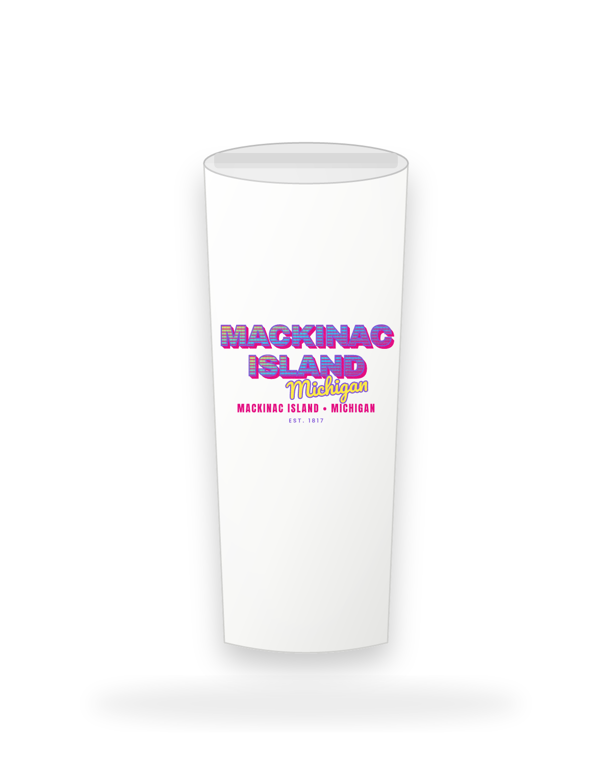 Mackinac Island Music TV Insulated Tumbler 20oz in White