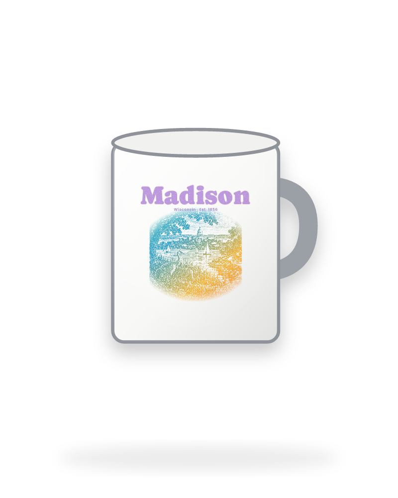 Madison Isthmus Cranes Enamel Camp Mug