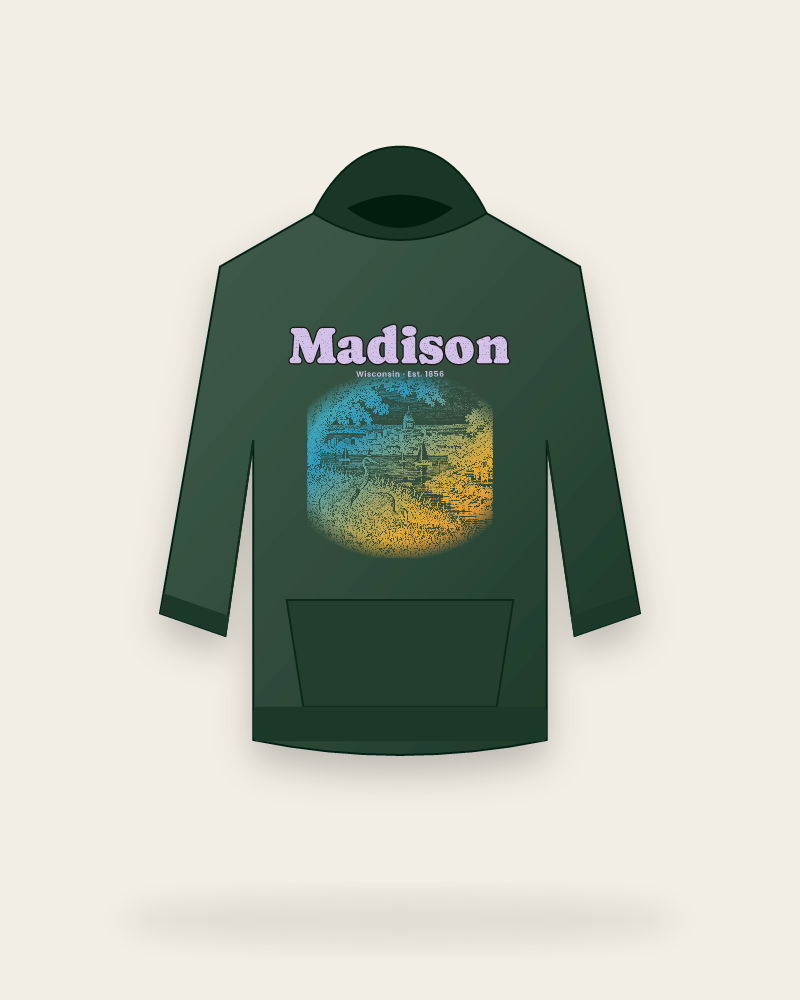 Madison Isthmus Cranes Hooded Sweatshirt