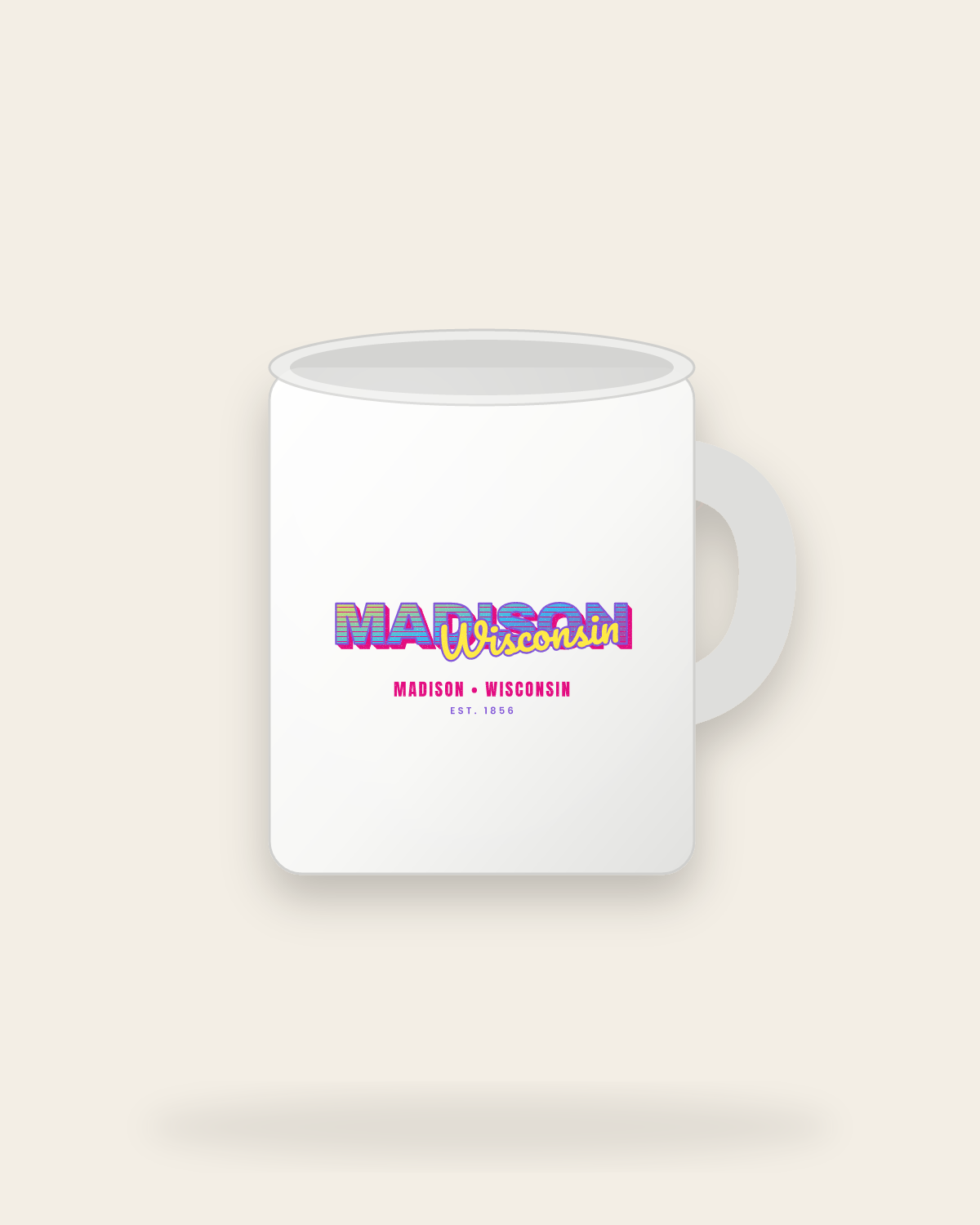Madison Music TV Ceramic Mug 11oz in White