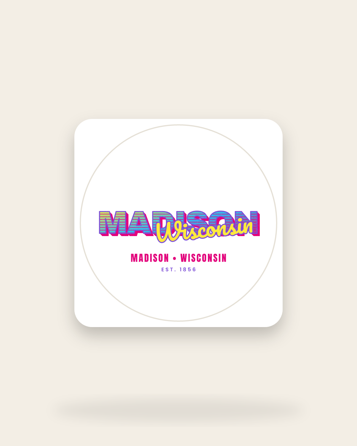 Madison Music TV Kiss-Cut Sticker in White