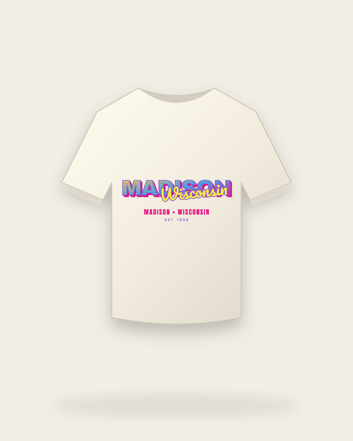 Madison Music TV Vintage Wash Tee in Ivory
