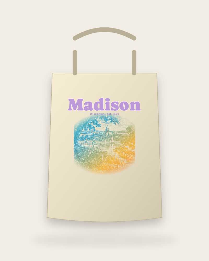 Madison Isthmus Cranes Canvas Tote