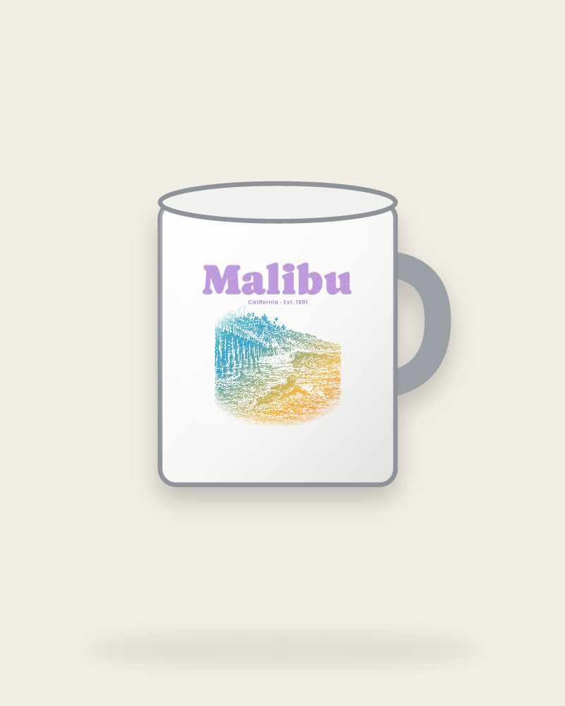 Malibu Point Break Enamel Camp Mug